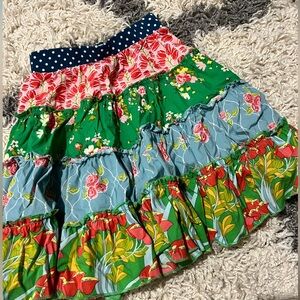 Matilda Jane Floral Tiered Skirt - Green Multi